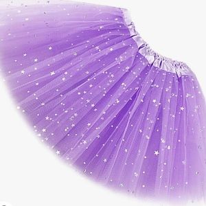 Lavender Purple Tutu Sparkle Elastic 3 Layered Tulle Tutu Skirt